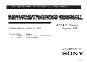Sony AZ2-UK 9-883-851-02 (74 pages) TV Service Manual