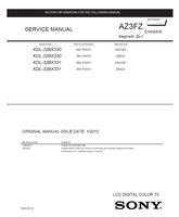 Sony KDL-32BX330 KDL-32BX331 9-883-872-52 RM-YD072 AZ3FZ (40 pages) TV Service Manual