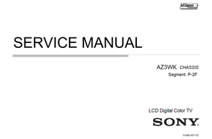 Sony AZ3WK 9-888-467-03 (31 pages) TV Service Manual