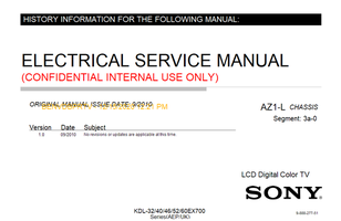 Sony KDL-32 60EX700 9-888-277-51 (78 pages) TV Service Manual