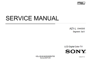 Sony KDL-32 60EX700 9-888-277-51 (78 pages) TV Service Manual