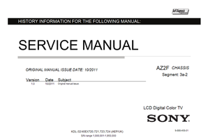 Sony 9-888-458-01 KDL-32 40EX720 (96 pages) TV Service Manual