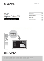 Sony KDL-55EX72x 46EX72x 46EX52x 46CX52x 40EX72x 40EX52x 40CX52x (36 pages) TV Operating Manual
