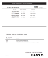 Sony KDL-32FA500 KDL-37FA500 9-883-814-04 RM-YD026 (100 pages) TV Service Manual