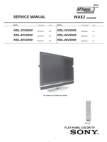 Sony KDL-32V2000 KDL-40V2000 KDL-46V2000 RM-ED005 (100 pages) TV Service Manual