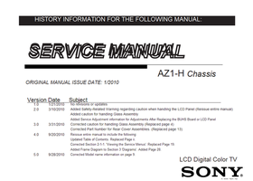 Sony 9-888-269-05 (34 pages) TV Service Manual
