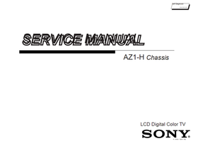 Sony 9-888-269-05 (34 pages) TV Service Manual