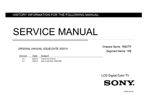 Sony KDL-32R304B RB2TP 9-888-164-02 (43 pages) TV Service Manual