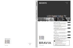 Sony KDL-40S28xx KDL-40T26xx KDL-32S28xx KDL-32T26xx (193 pages) TV Operating Manual