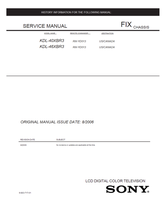 Sony KDL-40XBR3 KDL-46XBR3 9-883-717-01 RM-YD013 (172 pages) TV Service Manual