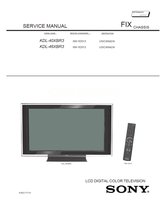 Sony KDL-40XBR3 KDL-46XBR3 9-883-717-01 RM-YD013 (172 pages) TV Service Manual