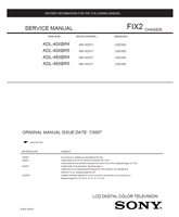 Sony KDL-40XBR4 KDL-40XBR5 KDL-46XBR4 KDL-46XBR5 9-883-758-04 (152 pages) TV Service Manual