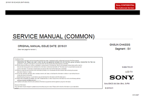 Sony GN5UN 9-888-763-01 (151 pages) TV Service Manual