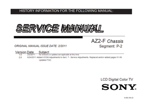 Sony 9-888-390-02 (62 pages) TV Service Manual