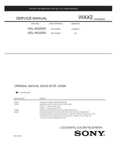 Sony KDL-46S2000 9-883-702-04 RM-YD005 (83 pages) TV Service Manuals Sony KDL-46S2000 9-883-702-04 RM-YD005 (83 pages) TV Service Manuals