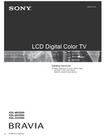Sony KDL-46V2000 KDL-40V2000 KDL-32V2000 (44 pages) TV Operating Manual