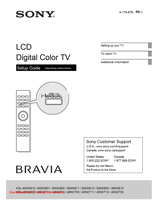 Sony KDL-60NX810 60NX801 60NX800 55NX811 55NX810 52NX800 46NX810 (24 pages) TV Operating Manual