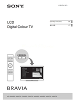 Sony KDL-65HX920 60NX720 55HX920 55NX720 46HX920 46HX820 46NX720 (68 pages) TV Operating Manual