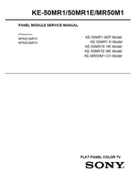 Sony KE-50MR1 50MR1E MR50M1 NP50C3MF01 NP50C4MF01 KE-50MR1E (68 pages) TV Service Manual