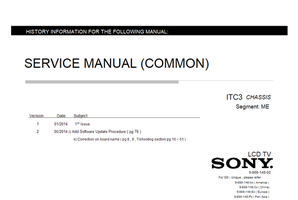 Sony 9-888-148-02 9-888-148-Ax 9-888-148-Cx 9-888-148-Ex (78 pages) TV Service Manual