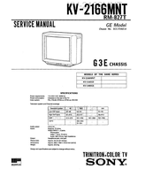 Sony KV-2166MNT RM-827T SCC-F24D-A KV-1485GE 110-240 PAL60 (32 pages) TV Service Manual