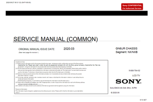 Sony GN6UR 9-888-784-02 (111 pages) TV Service Manual