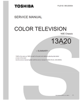 Toshiba 13A20 (38 pages) TV Service Manual
