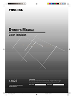 Toshiba 13A25 (15 pages) TV Operating Manual