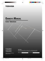 Toshiba 13A26C 19A26C (29 pages) TV Operating Manual