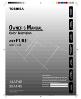 Toshiba 14AF45 20AF45 (32 pages) TV Operating Manual
