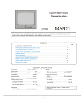 Toshiba 050-200119 14AR21 (28 pages) TV Service Manual