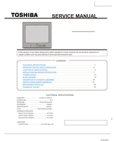 Toshiba 050-200334 14AR23 (29 pages) TV Service Manual