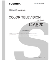Toshiba 14AS20 19A20 063-200006 (30 pages) TV Service Manual