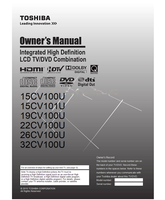 Toshiba 15CV100U 15CV101U 19CV100U 22CV100U 26CV100U 32CV100U (95 pages) TV/DVD Combo Operating Manual