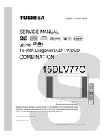 Toshiba 15DLV77C 810-200765GR (103 pages) TV/DVD Combo Service Manuals Toshiba 15DLV77C 810-200765GR (103 pages) TV/DVD Combo Service Manuals