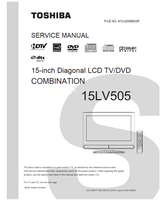 Toshiba 810-200882GR 15LV505 (100 pages) TV/DVD Combo Service Manuals Toshiba 810-200882GR 15LV505 (100 pages) TV/DVD Combo Service Manuals