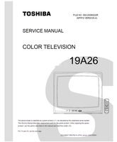 Toshiba 050-200602GR 19A26 (34 pages) TV Service Manual