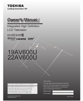 Toshiba 19AV600U 22AV600U HDA51A1900I (56 pages) TV Operating Manual