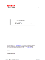 Toshiba 19AV605PG (76 pages) TV Service Manual