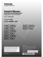 Toshiba 19C100U 19C10U 22C100U 22C10U 26C100U 26C10U 32C100U 32C10U (62 pages) TV Operating Manual