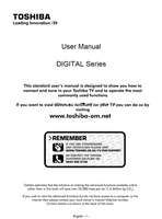 Toshiba 19DL834B (47 pages) TV Operating Manual