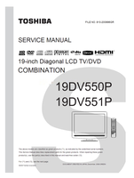 Toshiba 19DV550P 19DV551P 810-200896GR (76 pages) TV Service Manual