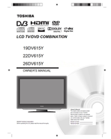 Toshiba 19DV615Y 22DV615Y 26DV615Y (65 pages) TV/DVD Combo Operating Manuals Toshiba 19DV615Y 22DV615Y 26DV615Y (65 pages) TV/DVD Combo Operating Manuals