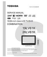 Toshiba 810-200925GR 19LV61K 26LV61K (105 pages) TV Service Manual