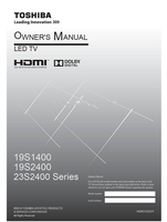 Toshiba 19S1400 19S2400 23S2400 HDA51O2321I (27 pages) TV Operating Manuals Toshiba 19S1400 19S2400 23S2400 HDA51O2321I (27 pages) TV Operating Manuals