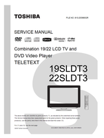 Toshiba 810-200965GR 19SLDT3 22SLDT3 (61 pages) TV Service Manual