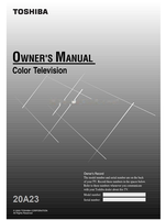 Toshiba 20A23 (33 pages) TV Operating Manual