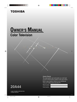 Toshiba 20A44 3M91301A-E (33 pages) TV Operating Manuals Toshiba 20A44 3M91301A-E (33 pages) TV Operating Manuals