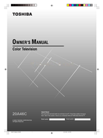 Toshiba 20A46C (29 pages) TV Operating Manual