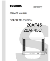 Toshiba 050-200504 20AF45 20AF45C (50 pages) TV Service Manual